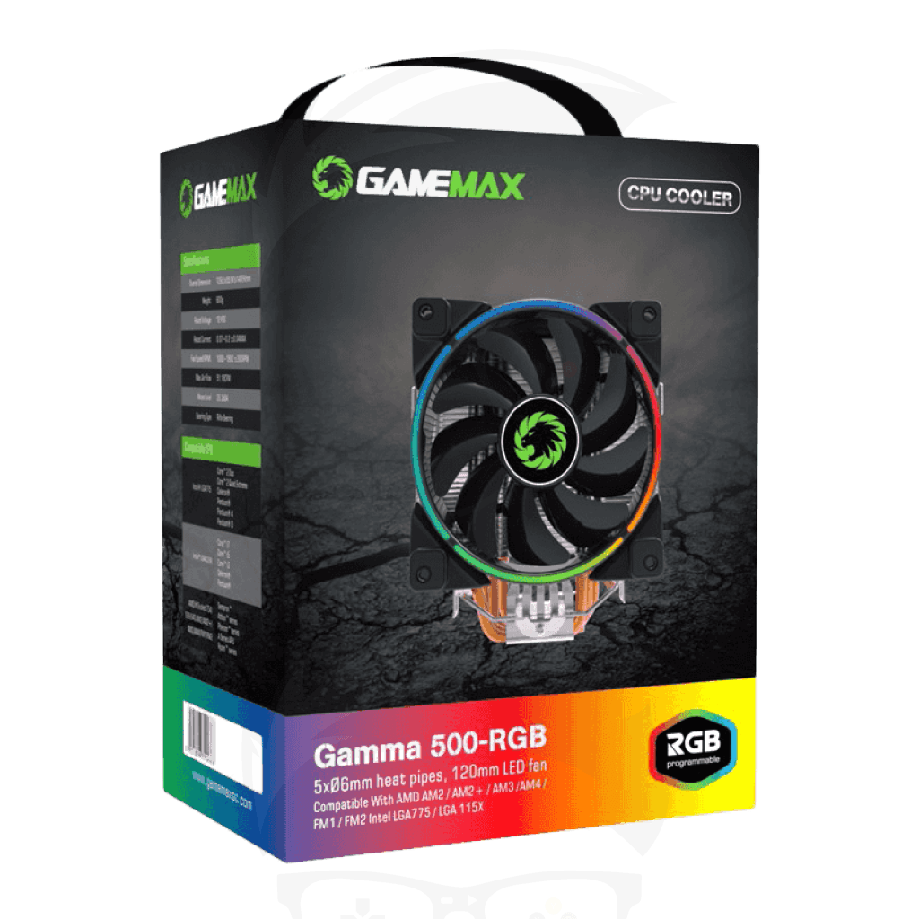 GAMEMAX GAMMA 500 RGB CPU COOLER GAMEMAX GAMMA 500 RGB CPU COOLER